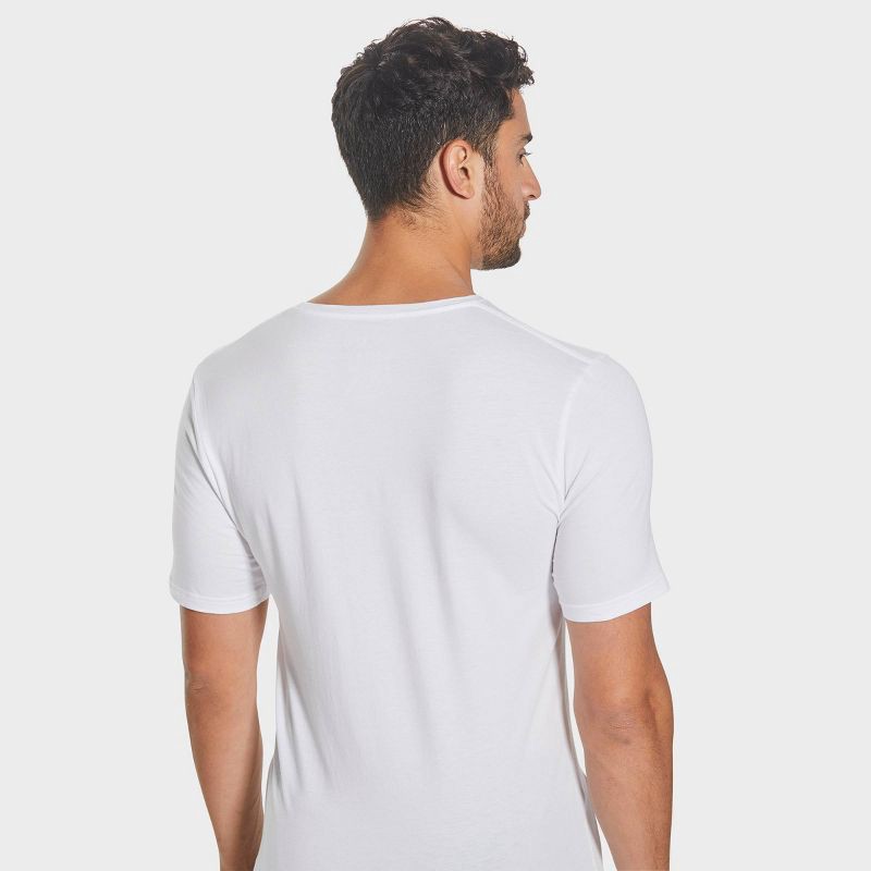 slide 7 of 8, Pair of Thieves Men's 2pk Crew Neck Undershirt - White L: Midweight Cotton Blend, Short Sleeve, Pullover Style, 2 ct