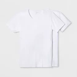 Pair of Thieves Men's 2pk Crew Neck Undershirt - White XL: Midweight, Short Sleeve, Pullover