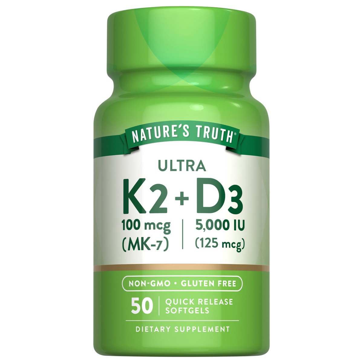 slide 1 of 1, Nature's Truth 100mcg Vitamin K2 - 50 CT, 50 ct