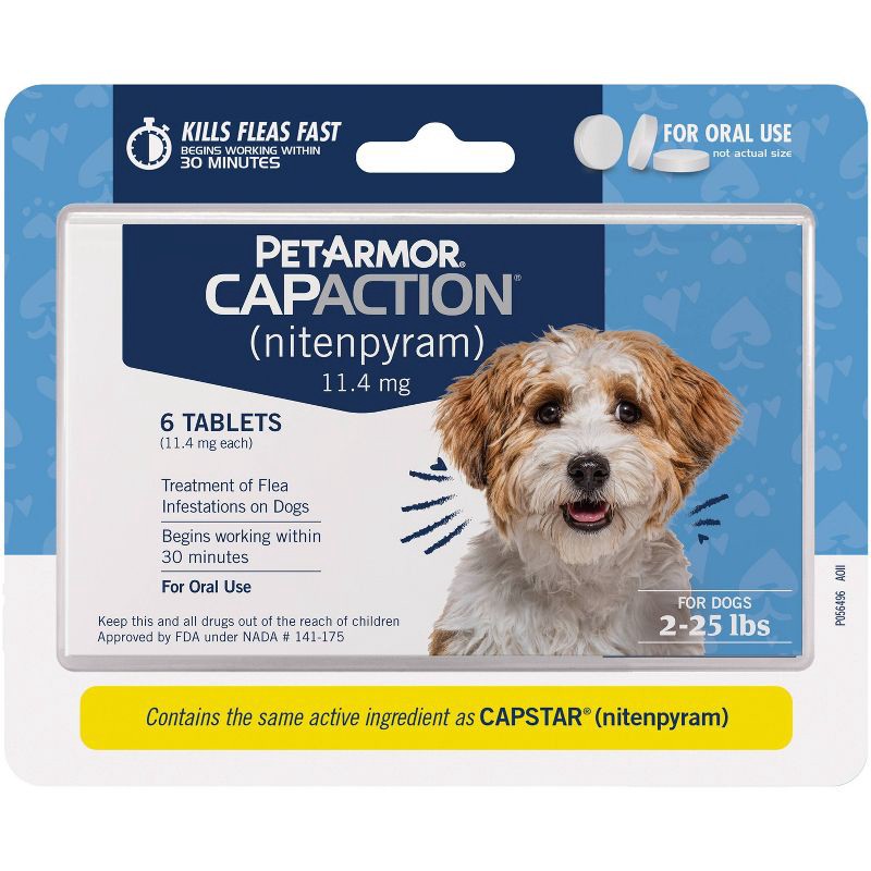 slide 1 of 1, CapAction Flea Treatment for Dogs 25lbs, 2 ct; 25 lb