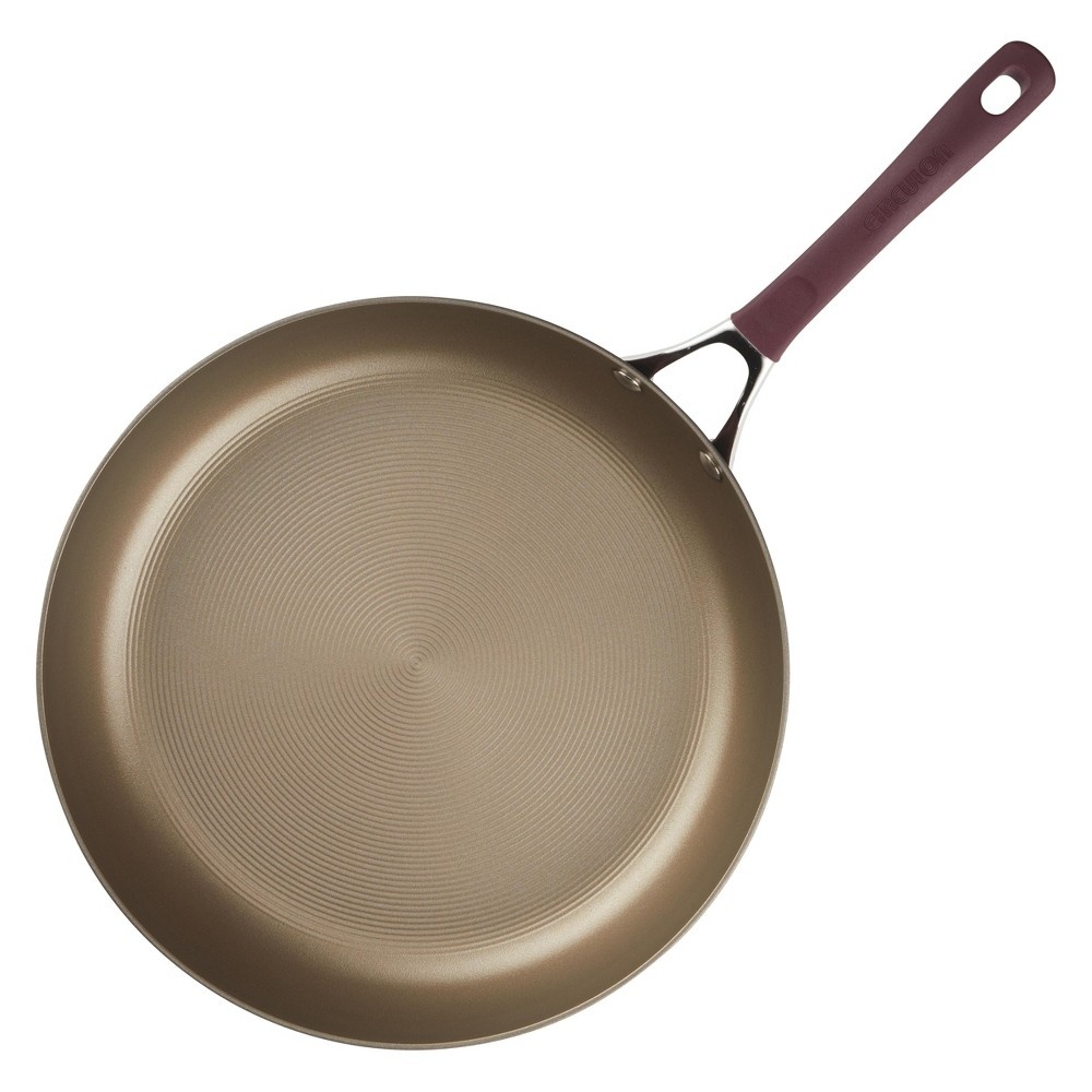 slide 2 of 4, Circulon Innovatum Hard-Anodized Nonstick Deep Skillet with Lid - Merlot, 12 in