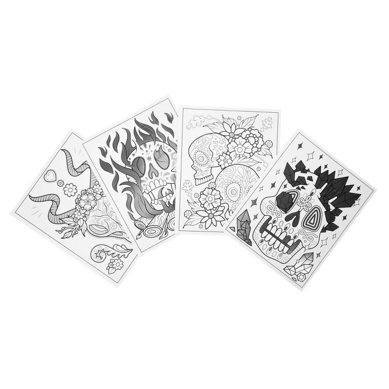 slide 10 of 11, Crayola Art with Edge Sugar Skulls Coloring Book: Creative Kids & Adult Pages, Perforated, 32 Pages, 10"x8.5", 1 ct