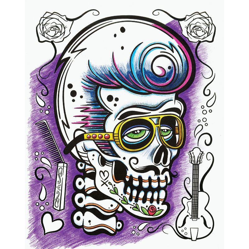 slide 7 of 11, Crayola Art with Edge Sugar Skulls Coloring Book: Creative Kids & Adult Pages, Perforated, 32 Pages, 10"x8.5", 1 ct