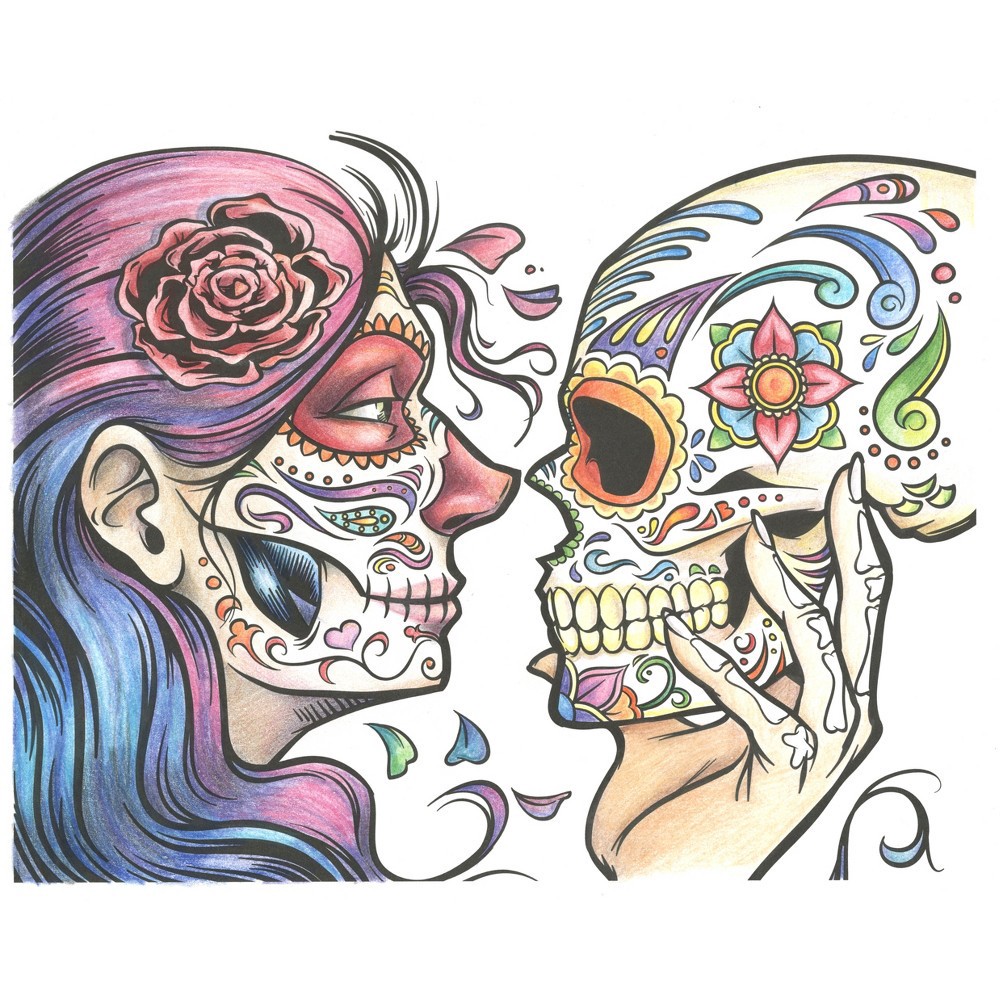 Crayola Art with Edge Sugar Skulls Coloring Book 1 ct Shipt