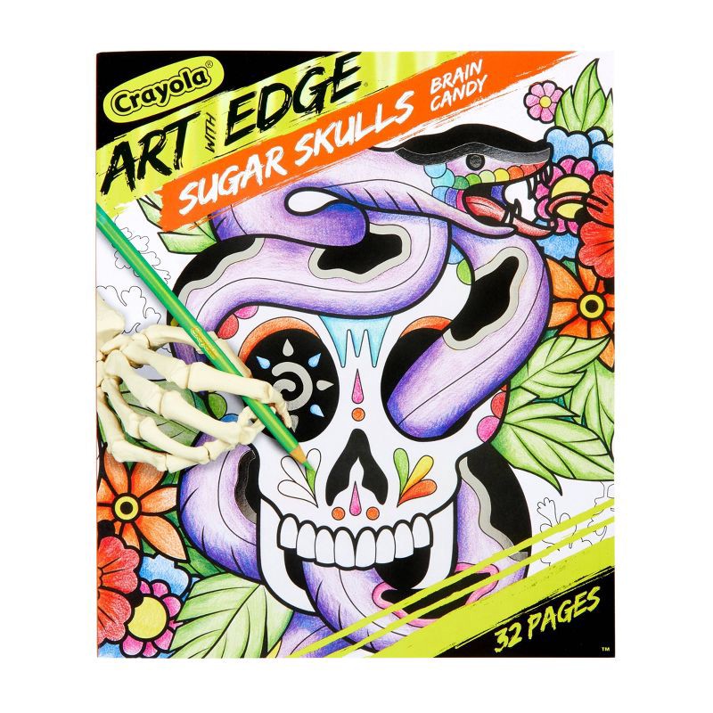 slide 1 of 11, Crayola Art with Edge Sugar Skulls Coloring Book: Creative Kids & Adult Pages, Perforated, 32 Pages, 10"x8.5", 1 ct