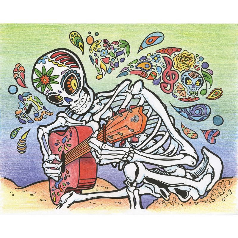 slide 10 of 11, Crayola Art with Edge Sugar Skulls Coloring Book: Creative Kids & Adult Pages, Perforated, 32 Pages, 10"x8.5", 1 ct