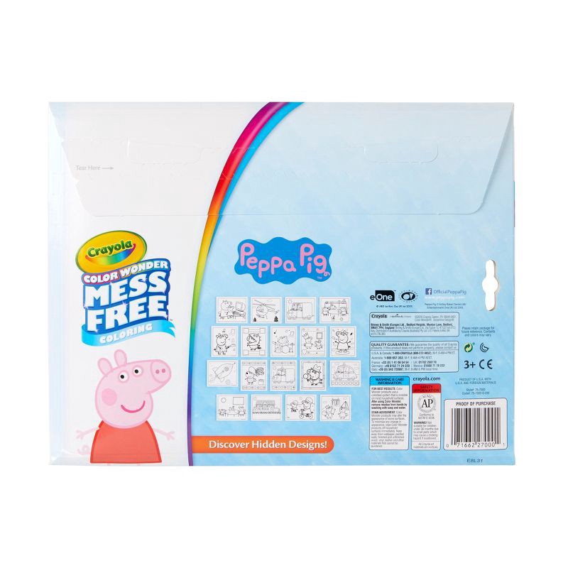 slide 3 of 6, Crayola Color Wonder Peppa Pig Coloring Pages Set, 1 ct