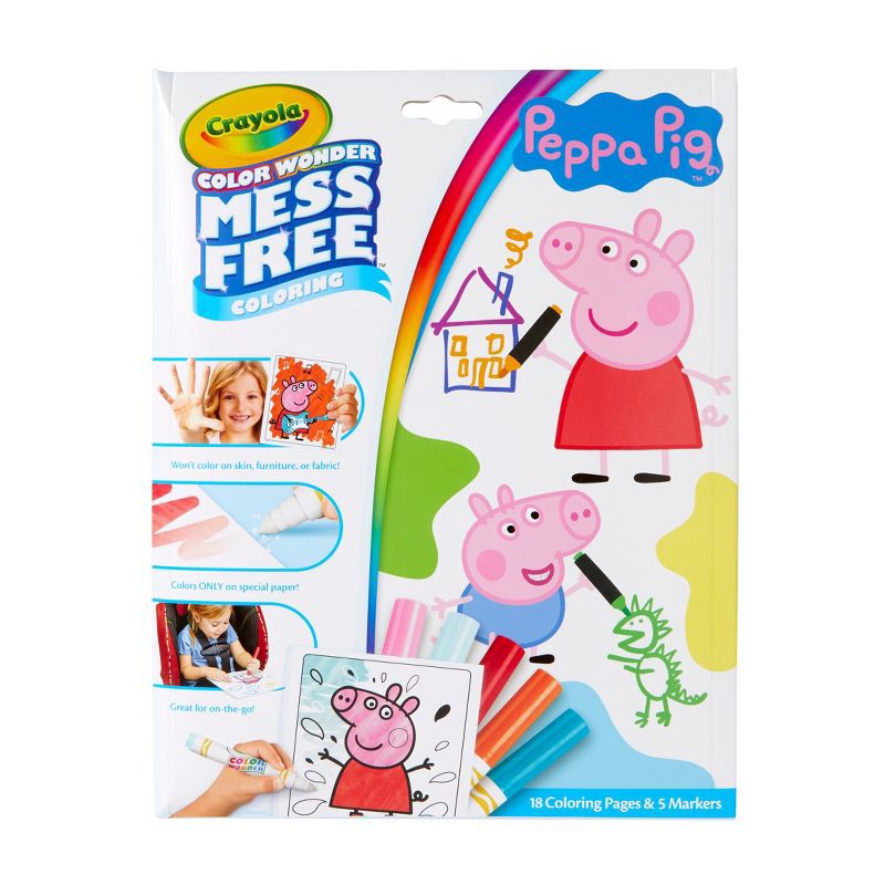 slide 1 of 6, Crayola Color Wonder Peppa Pig Coloring Pages Set, 1 ct