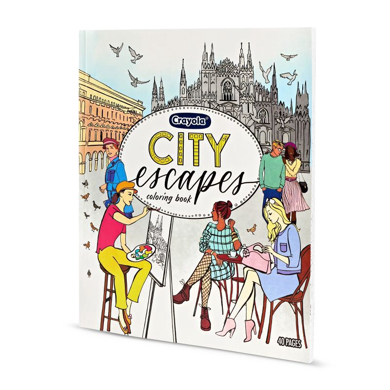 slide 3 of 5, Crayola 40pg City Escapes Coloring Book: Creative Thinking for Children, 10" x 8.5", 40 Pages, No Choking Hazard, 1 ct