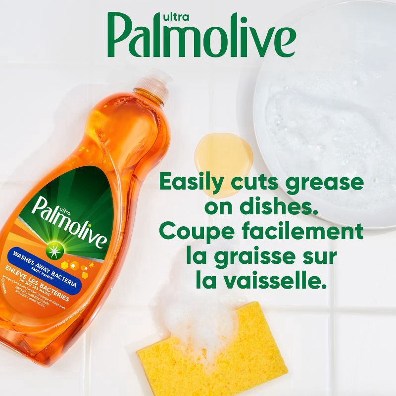 slide 7 of 8, Palmolive Ultra Concentrated Antibacterial Liquid Dish Soap, Orange Scent - 42 Fluid Ounce, 42 fl oz