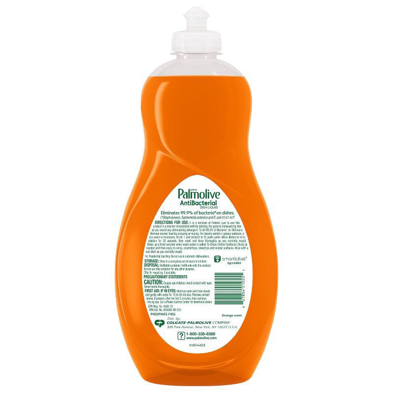 slide 3 of 8, Palmolive Ultra Concentrated Antibacterial Liquid Dish Soap, Orange Scent - 42 Fluid Ounce, 42 fl oz