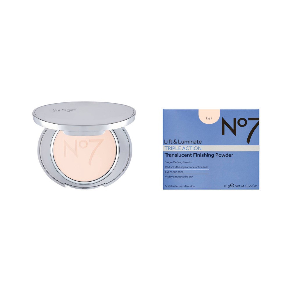 slide 3 of 3, No7 Lift & Luminate Triple Action Translucent Finishing Pressed Powder Light - .35oz, 0.35 oz