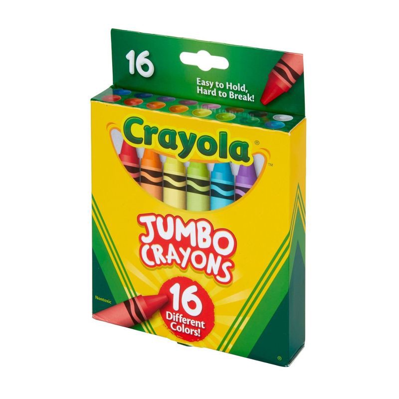 slide 3 of 5, Crayola 16ct Jumbo Crayons Toddler School Supplies Elementary Classroom Must Haves Large Crayons for Coloring Ages 3+, 16 ct