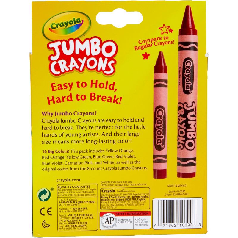 slide 4 of 4, Crayola 16ct Jumbo Crayons, 16 ct