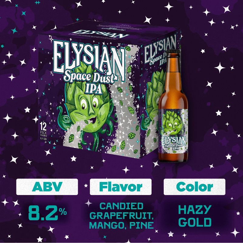 slide 4 of 10, Elysian Brewing Elysian Space Dust IPA Beer - 12pk/12 fl oz Bottles, 12 ct; 12 fl oz