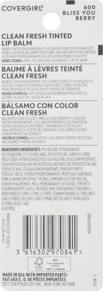slide 2 of 2, Covergirl Lip Balm Bliss You Berry, 1 ct