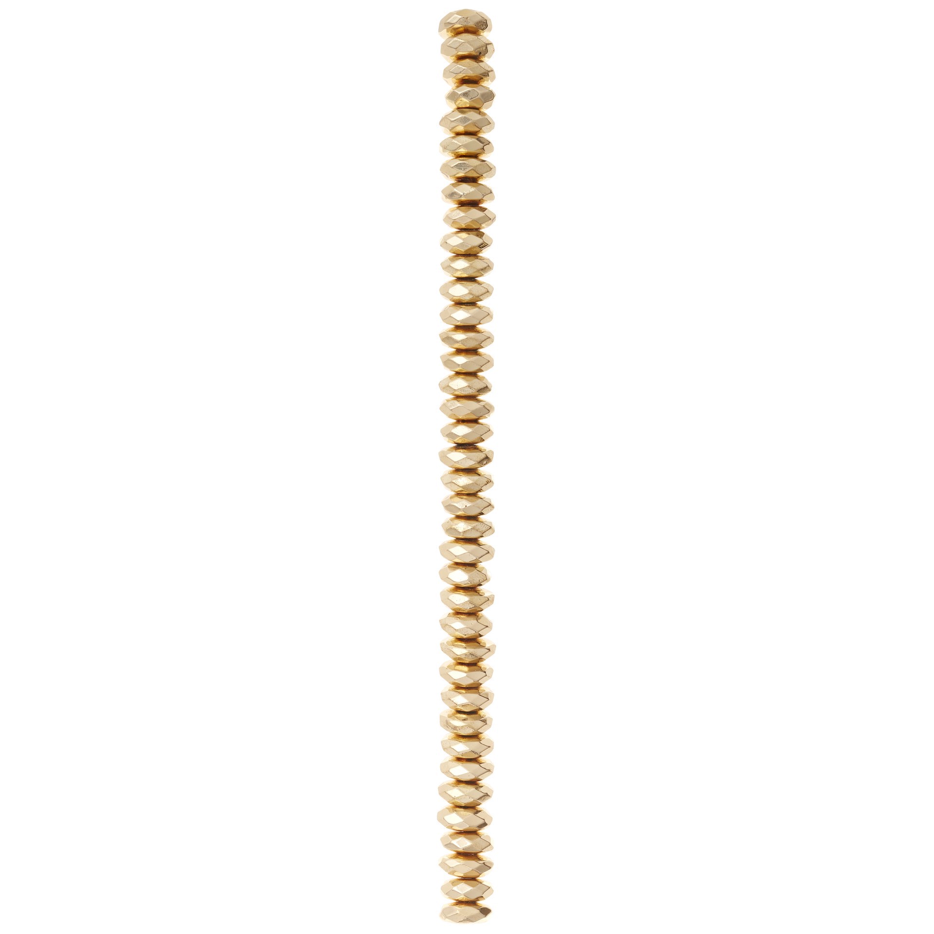 slide 2 of 3, Gold Hematite Faceted Lentil Beads, 8mm By Bead Landing, 8mm