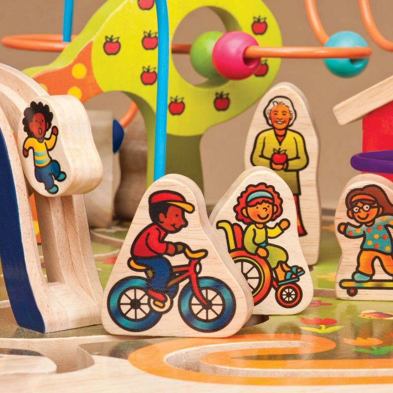 slide 6 of 7, B. toys Wooden Activity Cube - Youniversity: Educational Fine Motor Skills Play Center for Babies & Toddlers, 1 ct