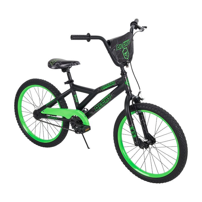 slide 2 of 9, Huffy Decay Kids' Bike - 20" Wheels - Single-Speed - Black/Neon Green, 1 ct