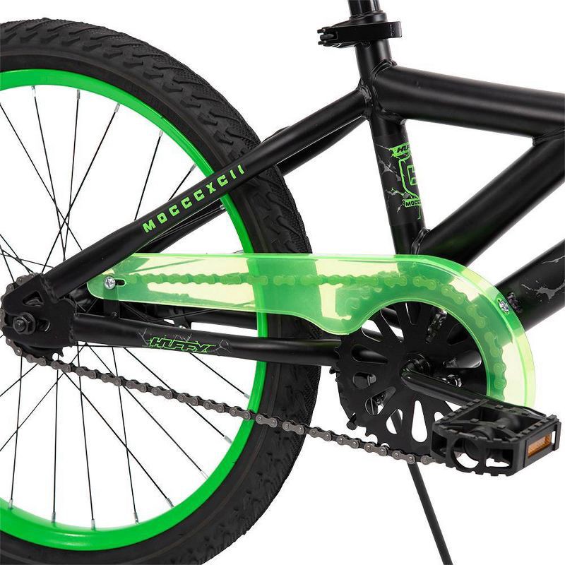 slide 6 of 9, Huffy Decay Kids' Bike - 20" Wheels - Single-Speed - Black/Neon Green, 1 ct