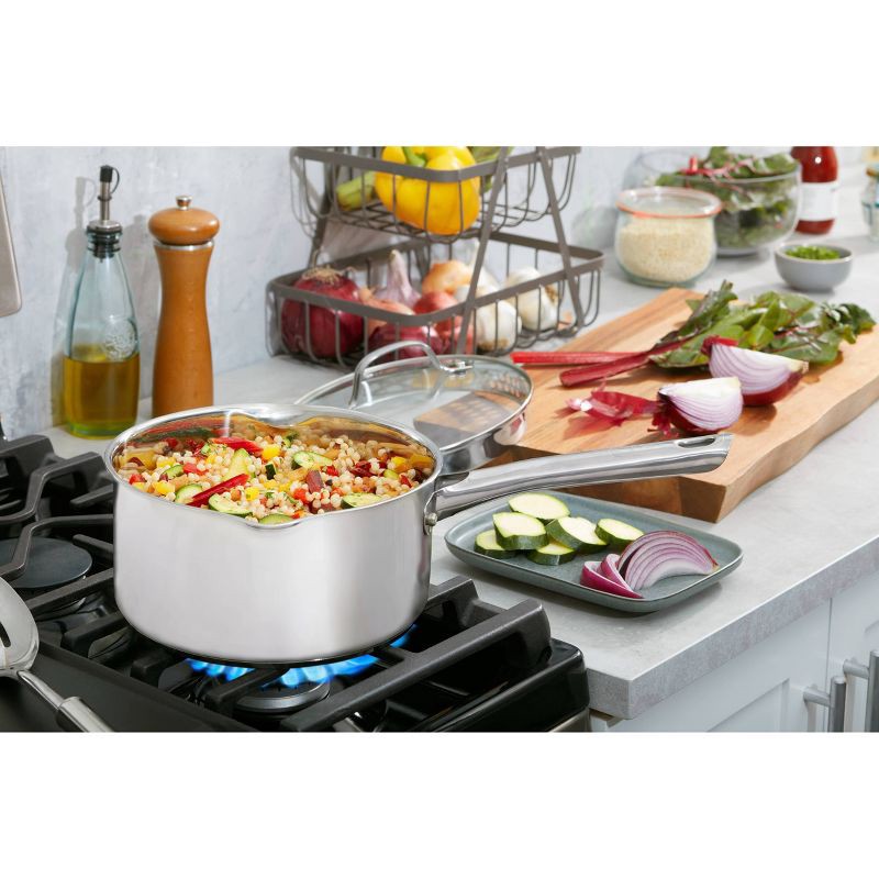 slide 8 of 12, T-fal 14pc Expert Stainless Steel Cookware Set Silver., 14 ct