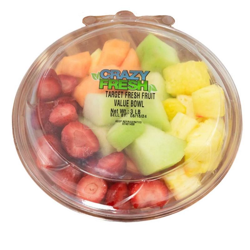 slide 1 of 5, Crazy Fresh Cut Fruit Value Bowl - 3lb, 3 lb