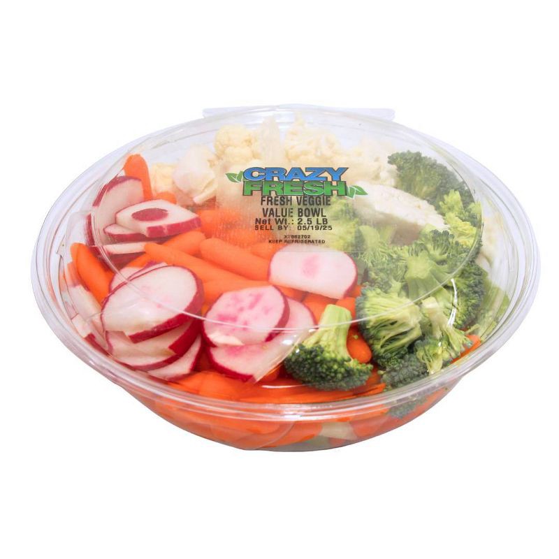 slide 3 of 7, Crazy Fresh Veggie Value Bowl - 2.5lbs, 2.5 lb