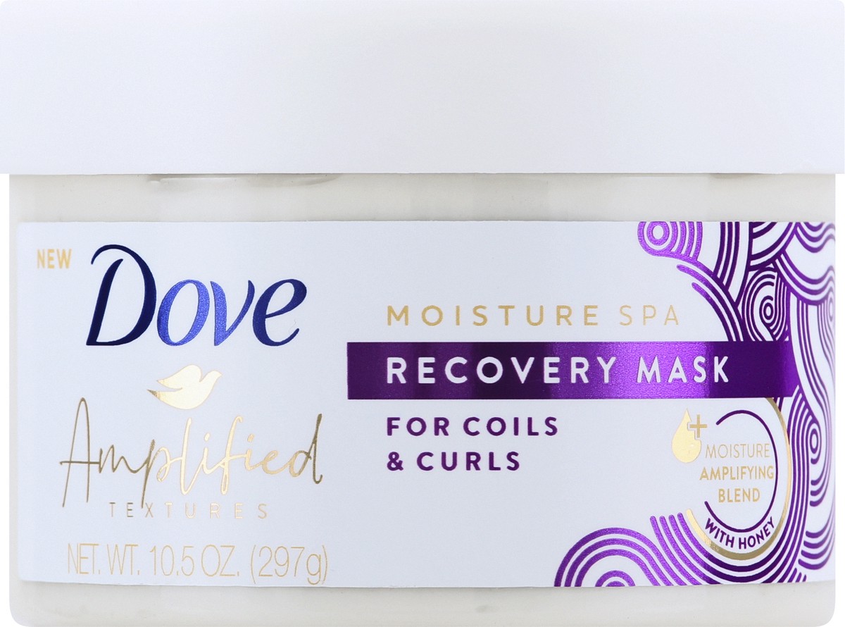 slide 5 of 7, Dove Amplified Textures Spa Recovery Hair Mask with Honey Moisture, 10.5 oz, 10.5 oz