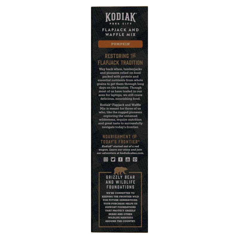 slide 6 of 8, Kodiak Cakes Kodiak Protein-Packed Pumpkin Flapjack & Waffle Mix - 18oz, 18 oz