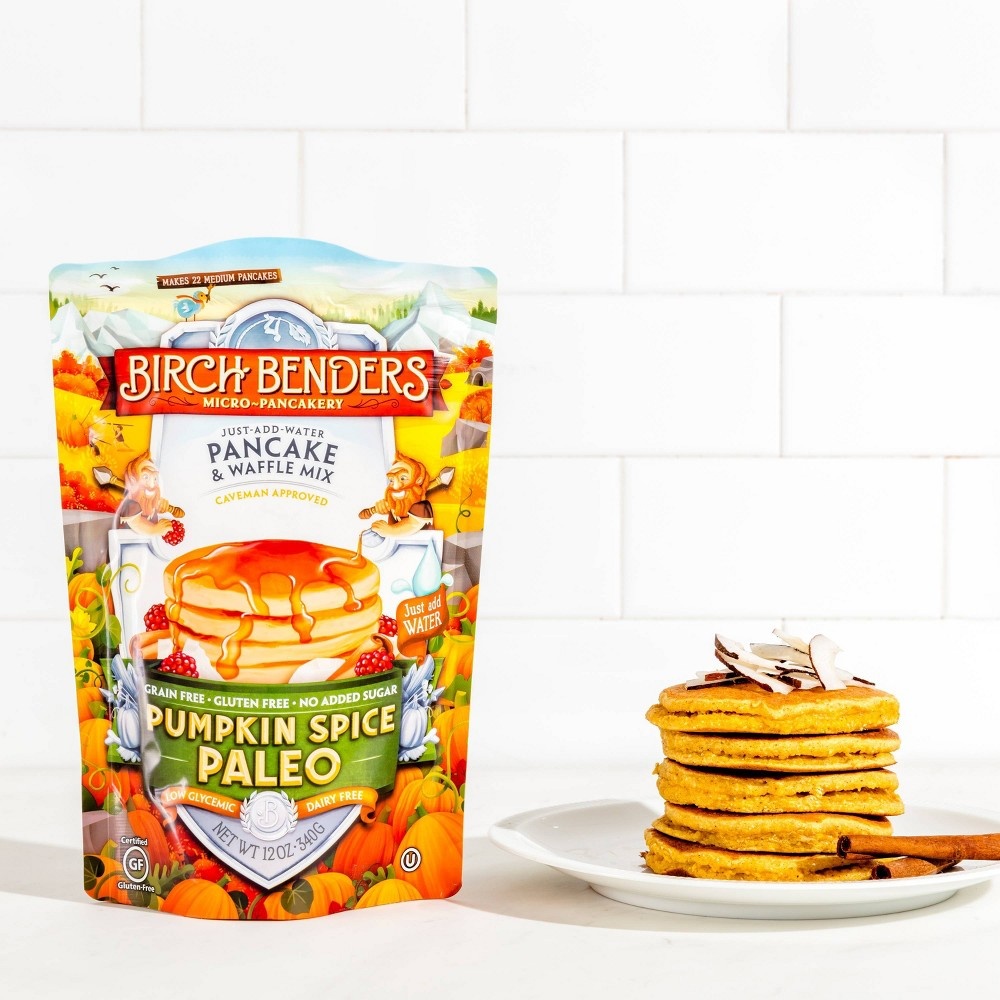 slide 3 of 4, Birch Benders Gluten Free Paleo Pumpkin Pancake Mix, 12 oz