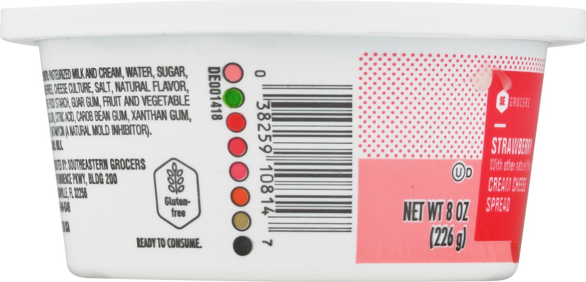 slide 9 of 9, SE Grocers Strwbrry Crm Chs Sp, 8 oz