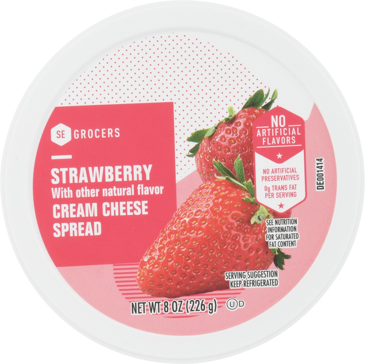 slide 6 of 9, SE Grocers Strwbrry Crm Chs Sp, 8 oz