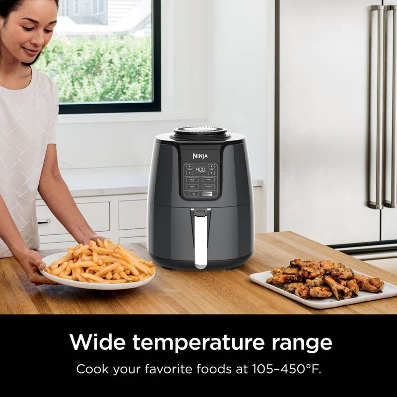 slide 5 of 8, Ninja 4qt Air Fryer - Black AF101, 4 qt