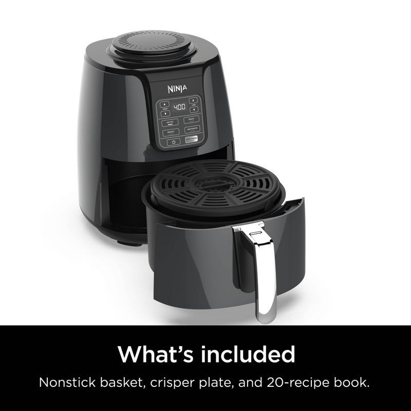 slide 8 of 8, Ninja 4qt Air Fryer - Black AF101, 4 qt