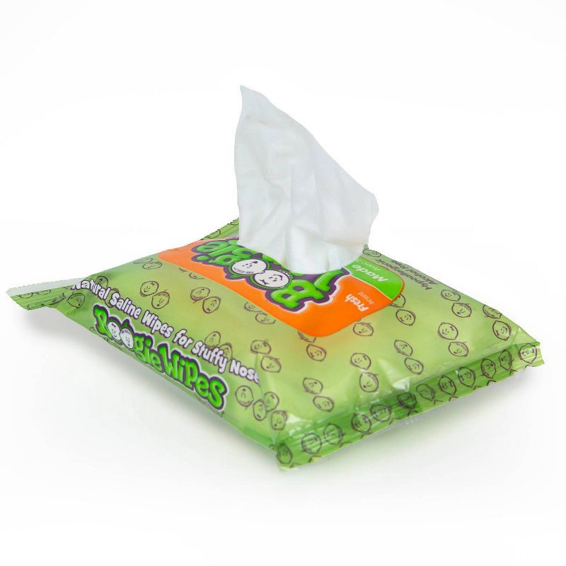 slide 2 of 8, Boogie Wipes Saline Nose & Face Wipes For On The Go in Fresh Scent - 20ct, 20 ct