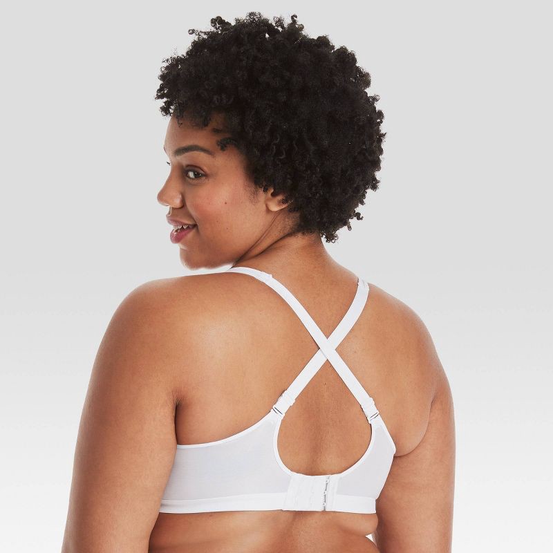 slide 4 of 4, Hanes Women's Xtemp Foam Wirefree Bra G507 - White S, 1 ct