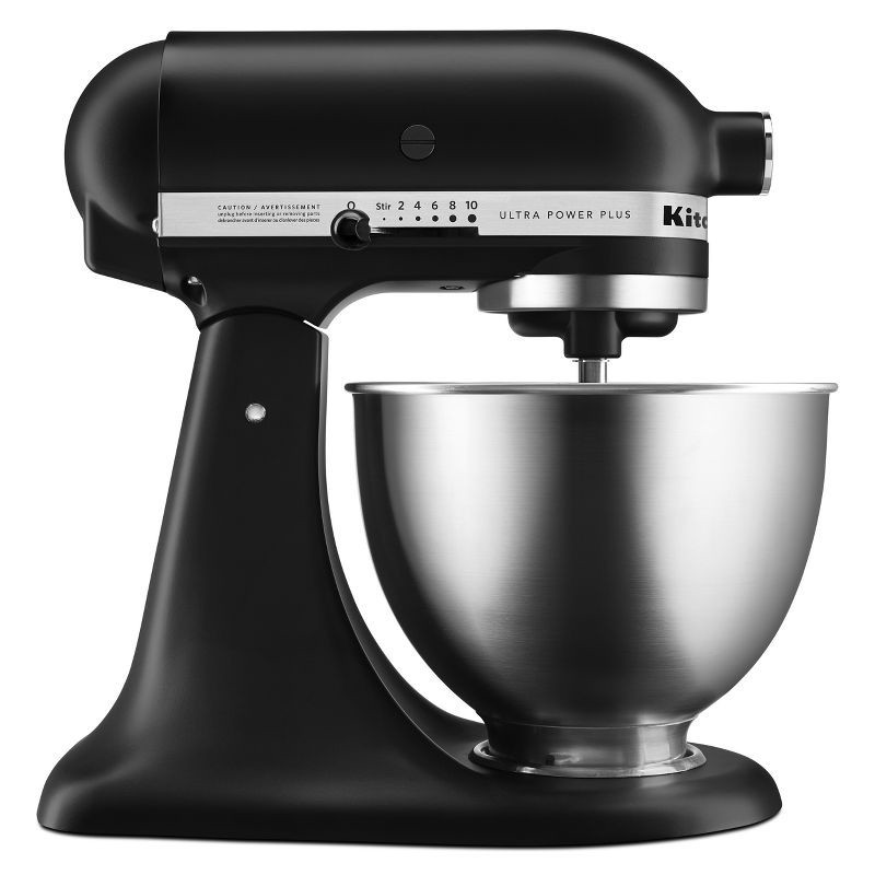slide 1 of 3, KitchenAid Ultra Power Plus 4.5qt Tilt-Head Stand Mixer - Matte Black KSM96: 10 Speeds, 300W, Zinc, Nonslip Base, 1 ct