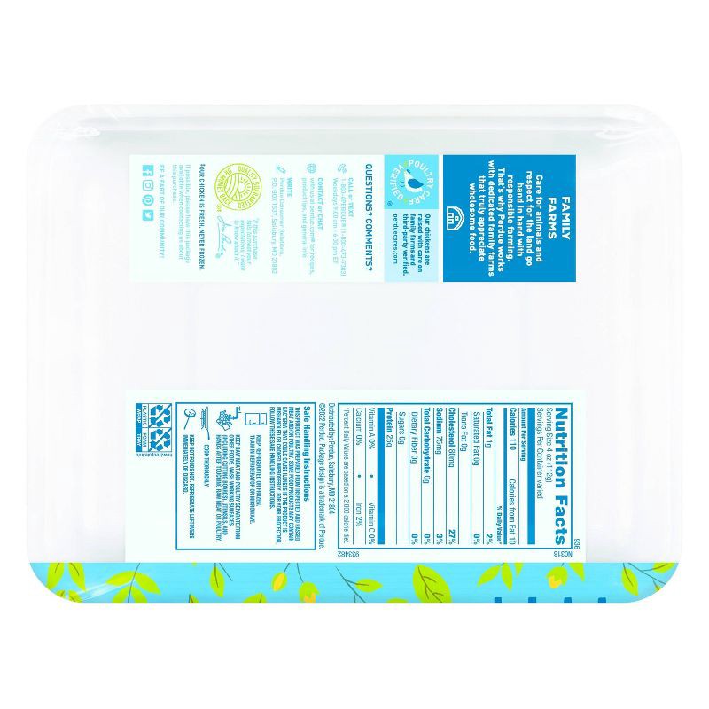 slide 2 of 4, Perdue Chicken Breast Tenderloins Antibiotic Free - 0.8-1.4lbs - price per lb, per lb
