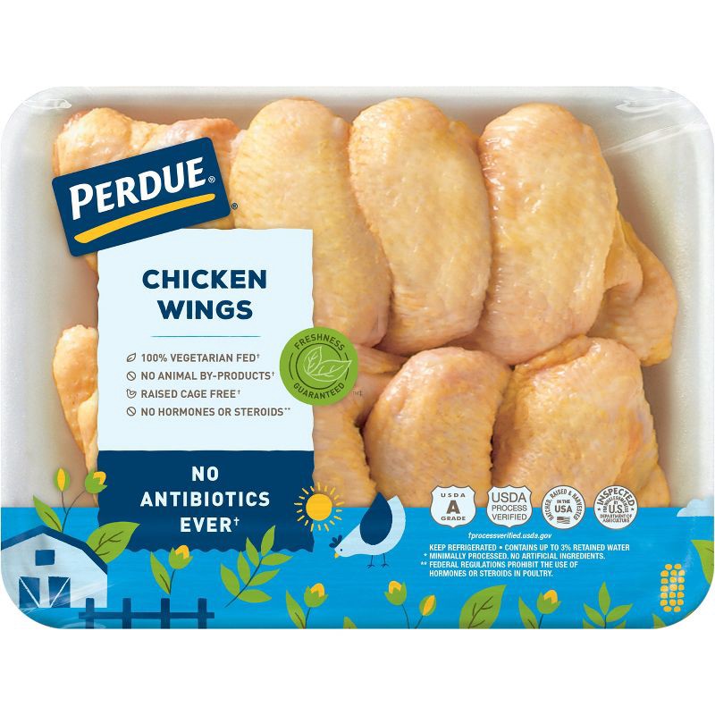 slide 1 of 4, Perdue Chicken Wings Antibiotic Free - 1.4-2 lbs - price per lb, per lb