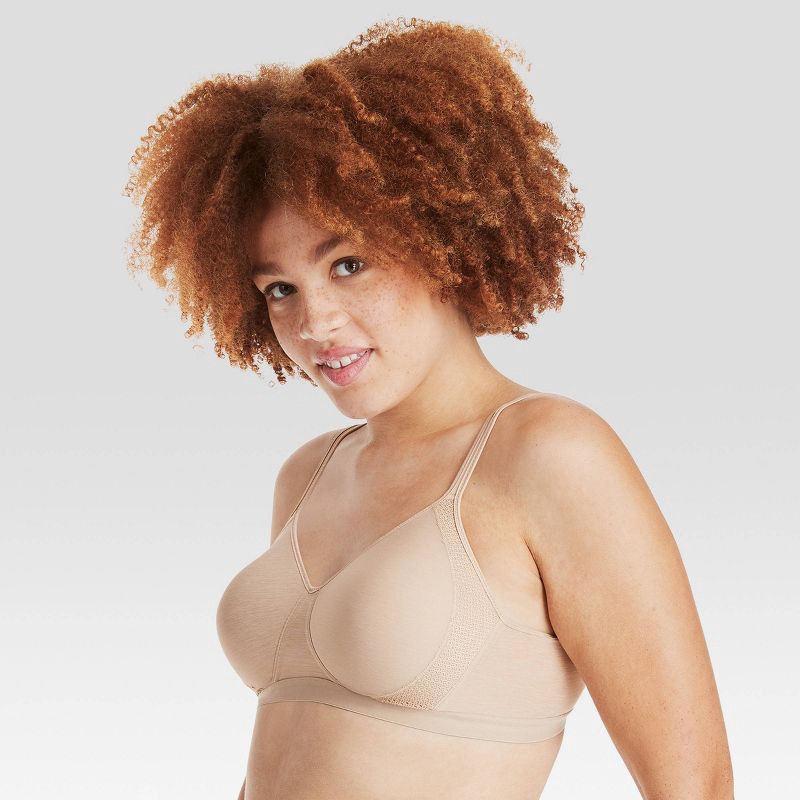 slide 2 of 4, Hanes Women's Xtemp Foam Wirefree Bra G507 - Beige XXL, 1 ct