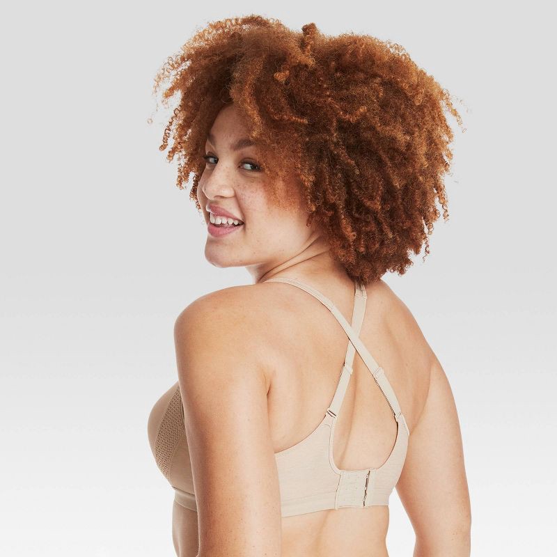 slide 4 of 4, Hanes Women's Xtemp Foam Wirefree Bra G507 - Beige XXL, 1 ct