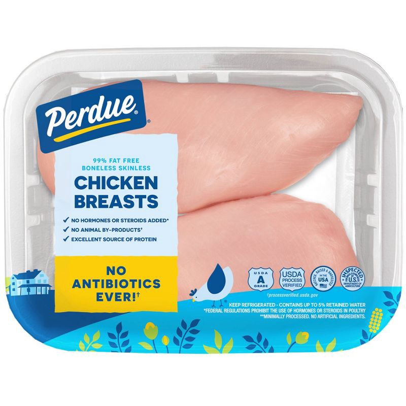 slide 1 of 6, Perdue Boneless & Skinless Antibiotic Free Chicken Breast - 1.3-2.4lbs - price per lb, per lb