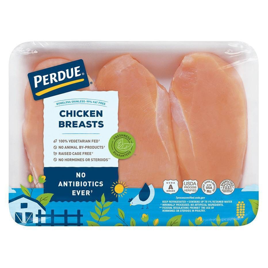 slide 1 of 4, Perdue Boneless & Skinless Antibiotic Free Chicken Breast - 1.3-2.4 lbs, per lb