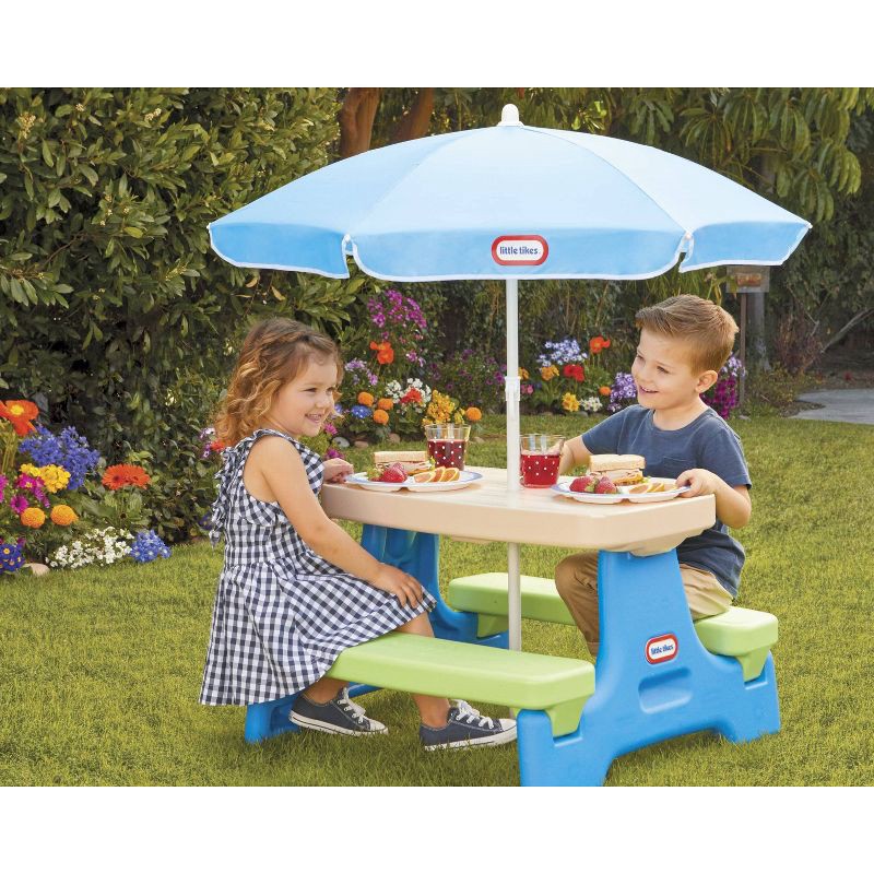 slide 2 of 8, Little Tikes Easy Store Jr. Play Table with Umbrella, 1 ct