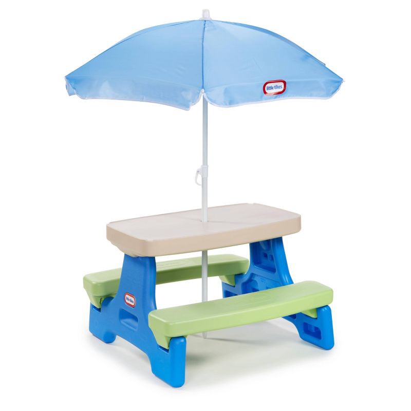 slide 1 of 8, Little Tikes Easy Store Jr. Play Table with Umbrella, 1 ct