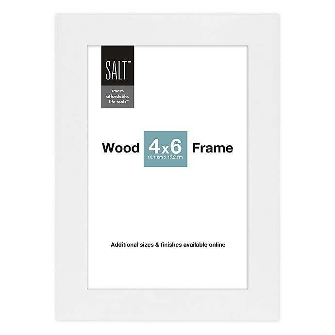 slide 1 of 2, SALT Matted Wood Picture Frame - White, 4 in x 6 in