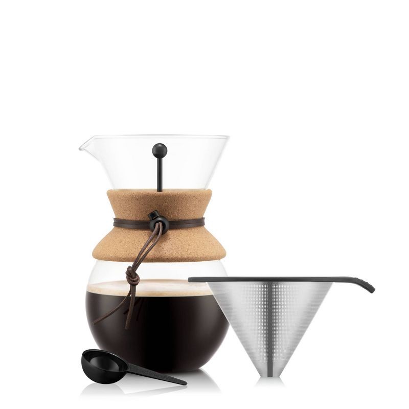 slide 5 of 7, Bodum 8 Cup 34oz Pour Over Coffee Maker, 34 oz