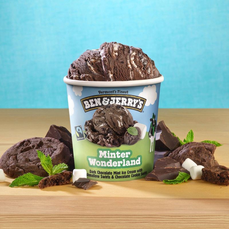 slide 3 of 4, Ben & Jerry's Minter Wonderland Dark Chocolate Mint Ice Cream - 16oz, 16 oz