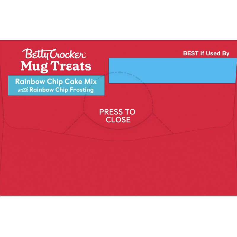 slide 5 of 11, Betty Crocker Mug Treats Rainbow Chip Cake Mix - 4ct/13.9oz, 4 ct, 13.9 oz