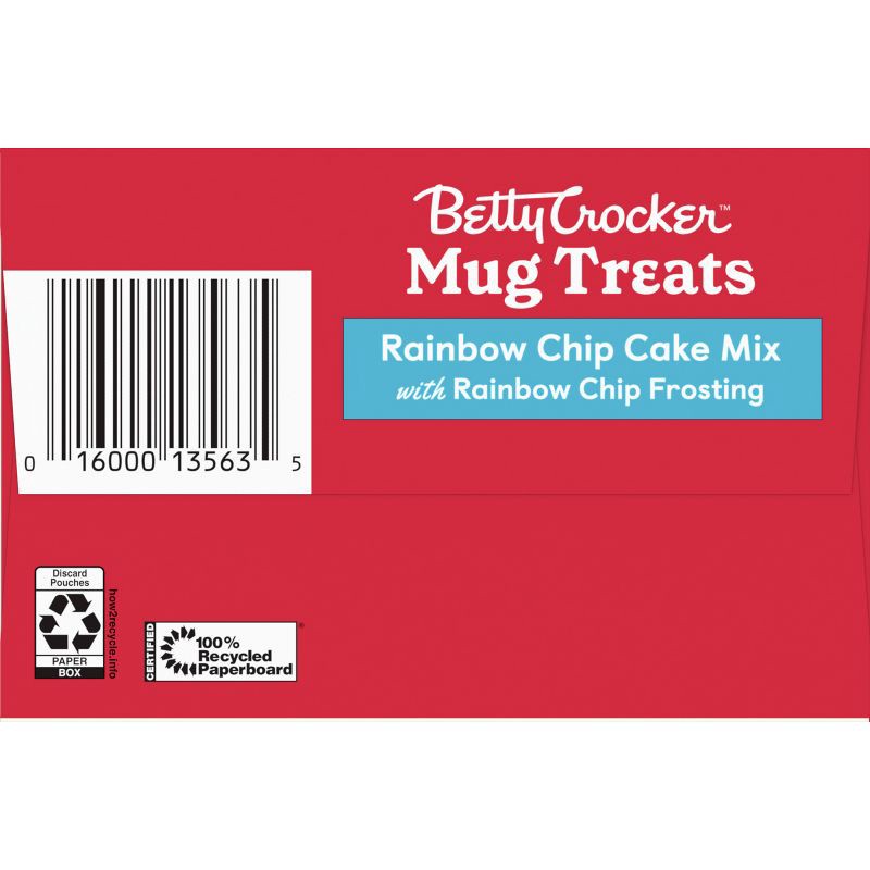 slide 6 of 11, Betty Crocker Mug Treats Rainbow Chip Cake Mix - 4ct/13.9oz, 4 ct, 13.9 oz